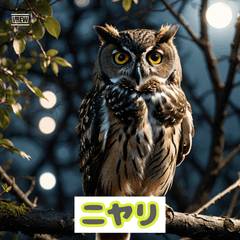 無表情フクロウ