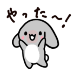ぴぴのほんわかうさぎスタンプ