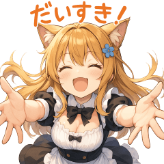 ネコ耳ウェイトレスの爆笑リアクション！