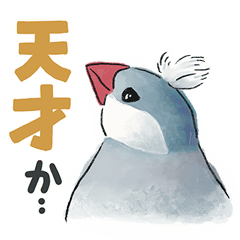 文鳥さんのあいづちスタンプ