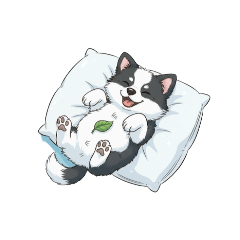 まったりする犬