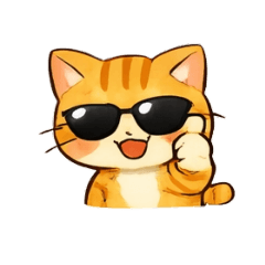 サングラスをかけたネコさん