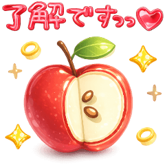 シンプル★きらきらガラス細工風スタンプ