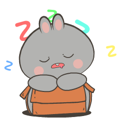 Adorable Rabbit Grey 5 : Animated