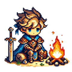 ドット絵　RPG風　スカイヴ​​ェールサーガ