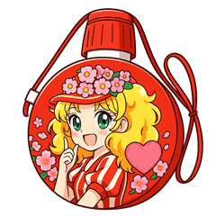 懐かしい言葉とイラストのスタンプ