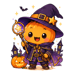 カボルーチェのハロウィン魔法使いスタンプ