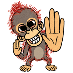 My friend kid orangutan!
