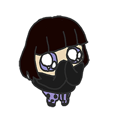 Black girl and doll sticker