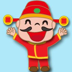 Chinese new year-God of Wealth arrives