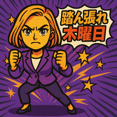 木曜が乗り切れない！アメコミ風・働く女子