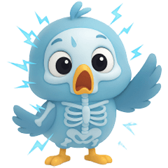 Cute blue bird (No Text)