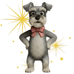 愉快なシュナウザースタンプ