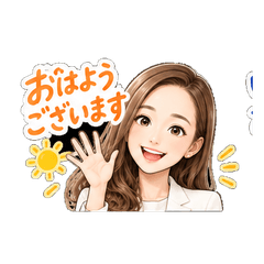 毎日使えるかわいい女の子のスタンプ敬語