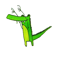 crocodile and penguin