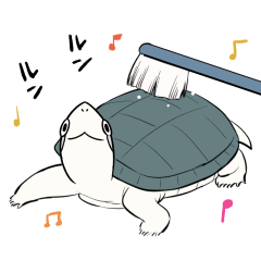 動く！カメユの亀スタンプ