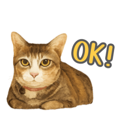 シャープな猫のスタンプ