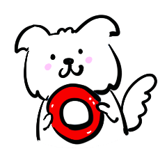 立ち耳マルチーズの毎日なスタンプ