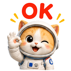 宇宙ねこ隊長の日常スタンプ