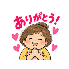 元気なおばちゃん毎日使えるスタンプ