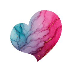 アルコールインクアートのくりぬきスタンプ