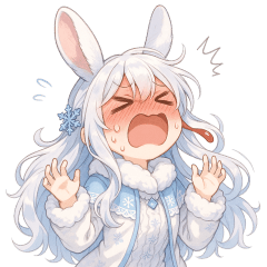 雪うさぎのドタバタ日常絵文字
