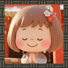 【飛び出す】ぶちゃこのお正月/冬/年末年始