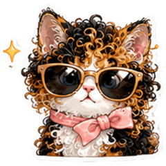 Curly Calico Kitty Cat Daily Chat