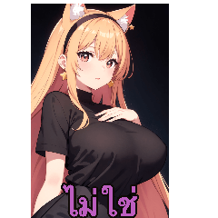 Anime cat-eared girl&#39;s daily language