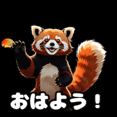 かわいいレッサーパンダの日常スタンプ