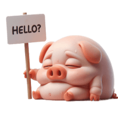 ピンクのブタは何も考えずに喋る