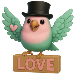 Cute little green bird