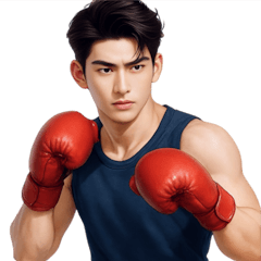 様々な感情を持つハンサムな男性 （NT）