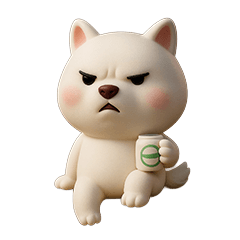 七つの小柴犬の白ボス