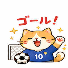 ゆるかわ動物サッカー応援スタンプ