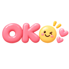 【省スペース】ぷっくりカラフルでか文字
