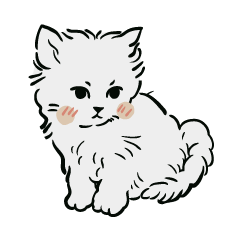 White Persian cat greetings