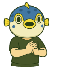 無言のハコフグ