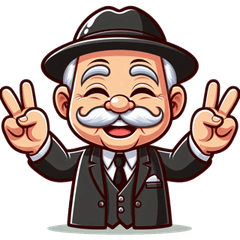 クールなマフィア風カートゥーンステッカー