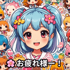 Yuru Kawaii Girl Stickers