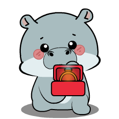 Cute Hippo 7 : Animated Stickers