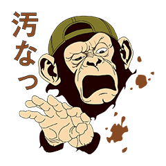 表情豊かな煽りチンパンジー