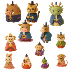 紙粘土干支のひなまつり