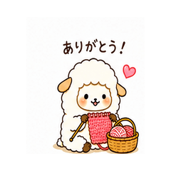 わいわいニットの羊スタンプ