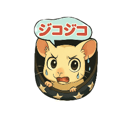 ポーチに入ったかわいいフクロモモンガ