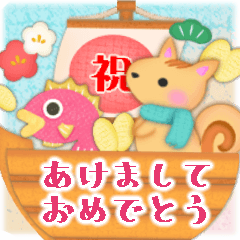 【北欧/リス】毎年使える♥年末年始お正月2