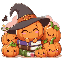 愛らしいカボチャの漫画ステッカー