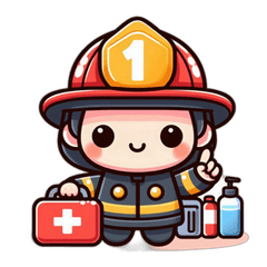 勇気とかわいさ満点！消防士のカートゥーン