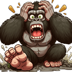 キングコングのかわいいスタンプで楽しいチ