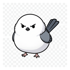 シマエナガ　怒り顔ver.